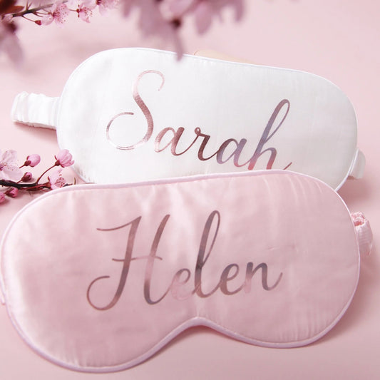 Personalized 100% Satin Eye Masks – Elegant Bridesmaid Sleep Gifts
