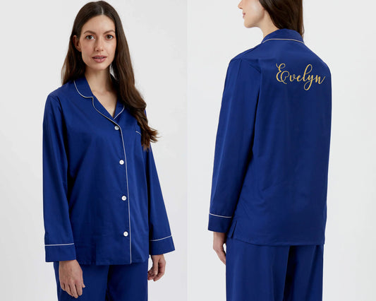 Bridesmaid PJ Set Bridal Party Pajamas Bridesmaid Gift Cotton PJs Bridesmaid Pajamas set