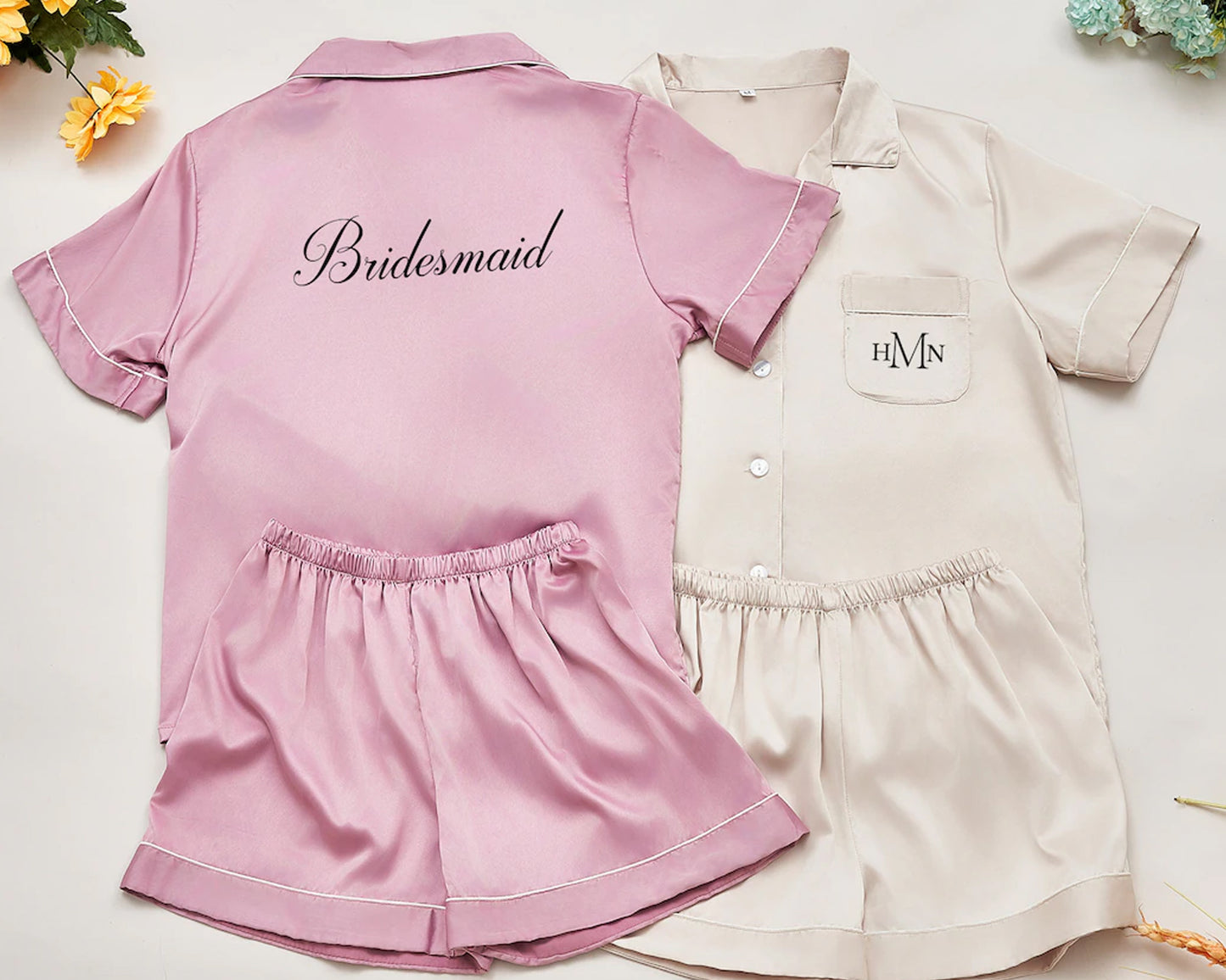 Bridesmaid Short PJs Set Soft Comfortable Sleepwear USA