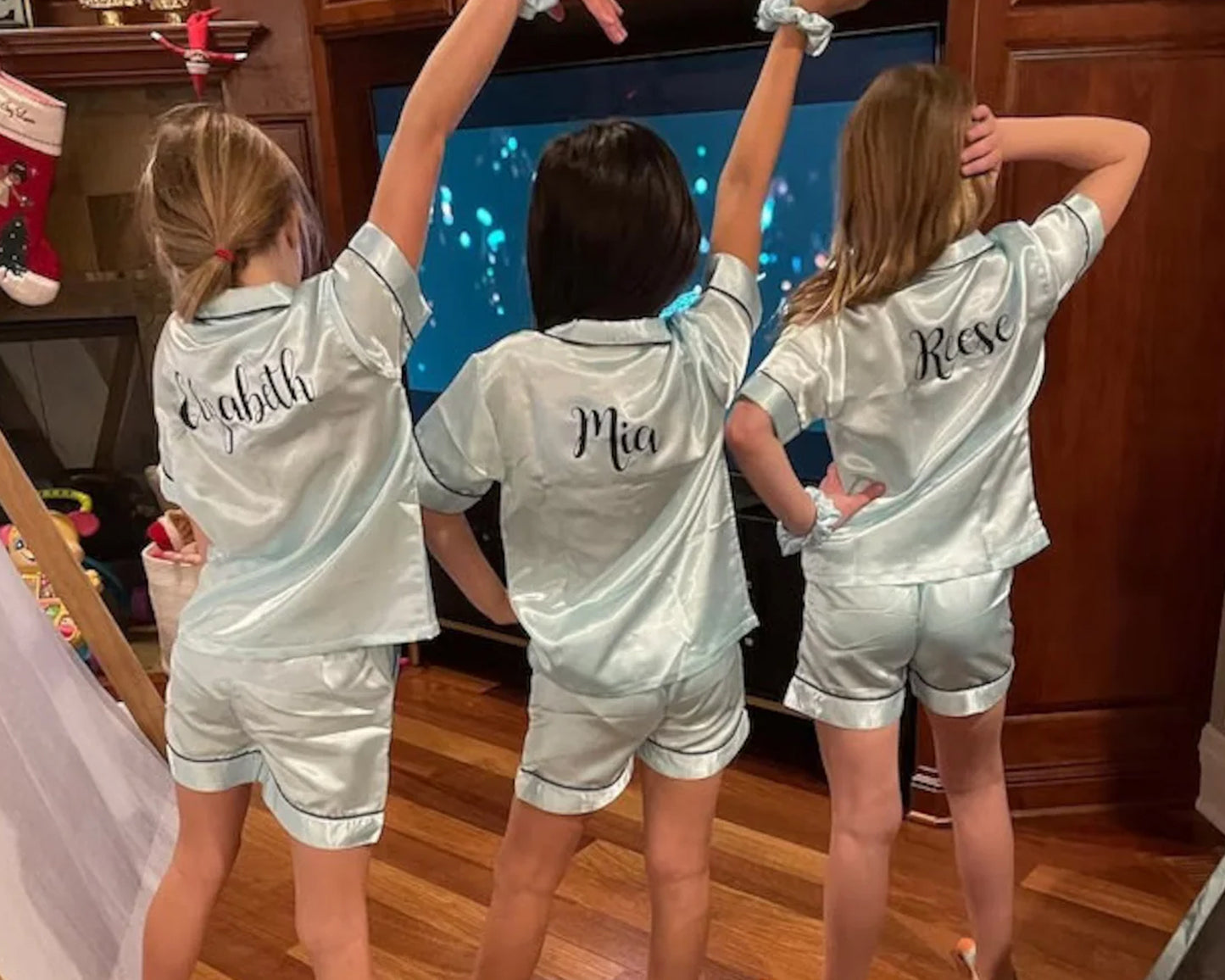 Personalized Satin PJs Pyjama sets for kids Gifts For Birthday Back to school Gifts