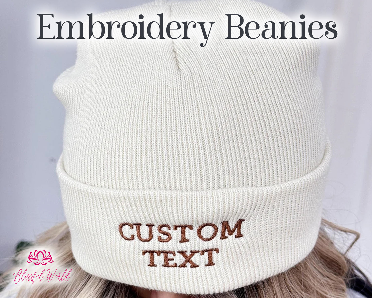 Personalized Embroidered Beanie Winter Hat Classic Beanies Warm Hats Custom Beanie