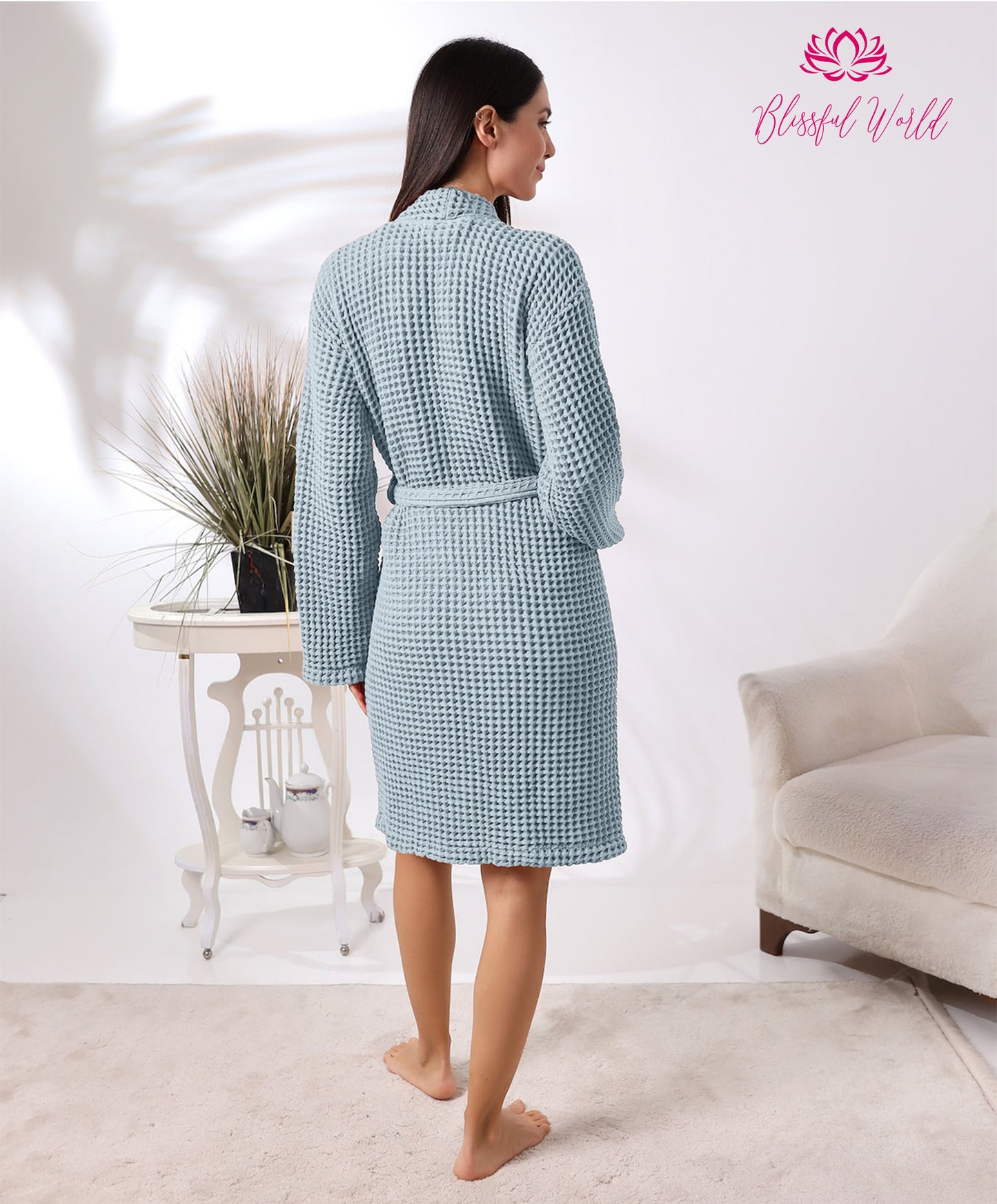 personalized spa Robes wedding party Robes bridesmaid robe bride robe Waffle Robe