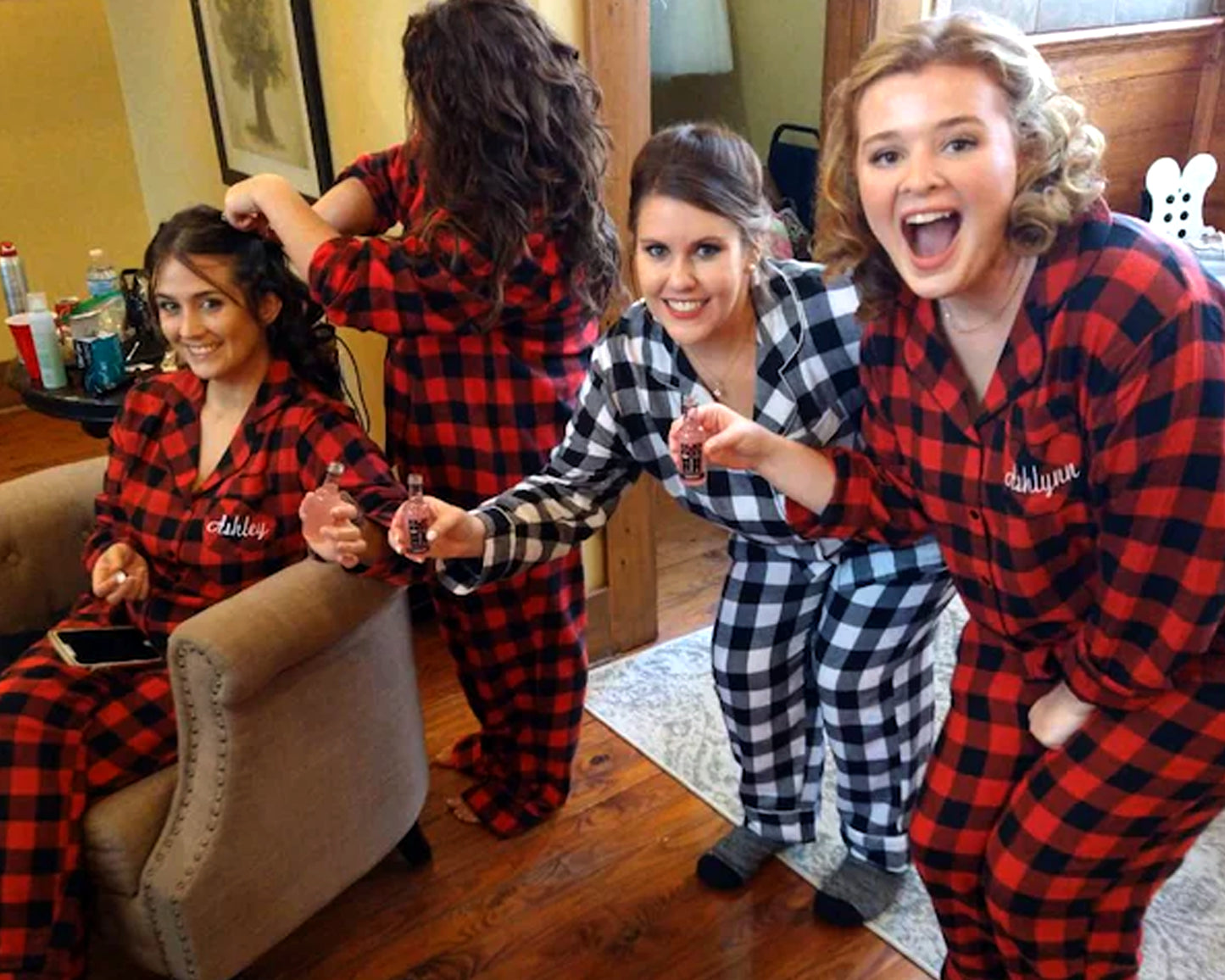 Bridesmaid Flannels Christmas Bridesmaid Plaid Pajamas Party Gifts Matching Pajamas