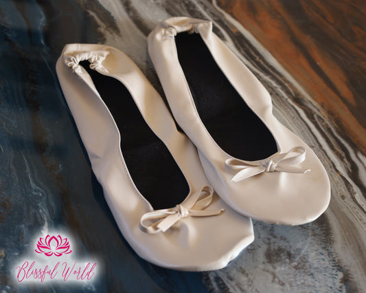 Wedding Foldable Flats, Bridal Ballet Shoes, Bridesmaid Flat, Bulk Wedding Guests Dancing Slippers