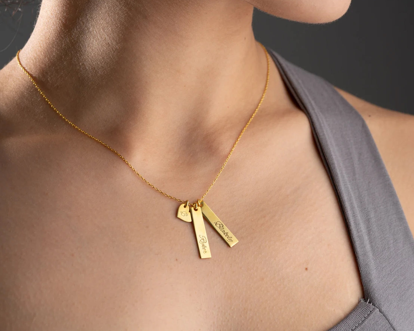 Custom Engraved Tag Necklace Mini Tag Necklace Handwriting Jewelry Actual Signature Jewelry Gift For Mom Moms Gifts