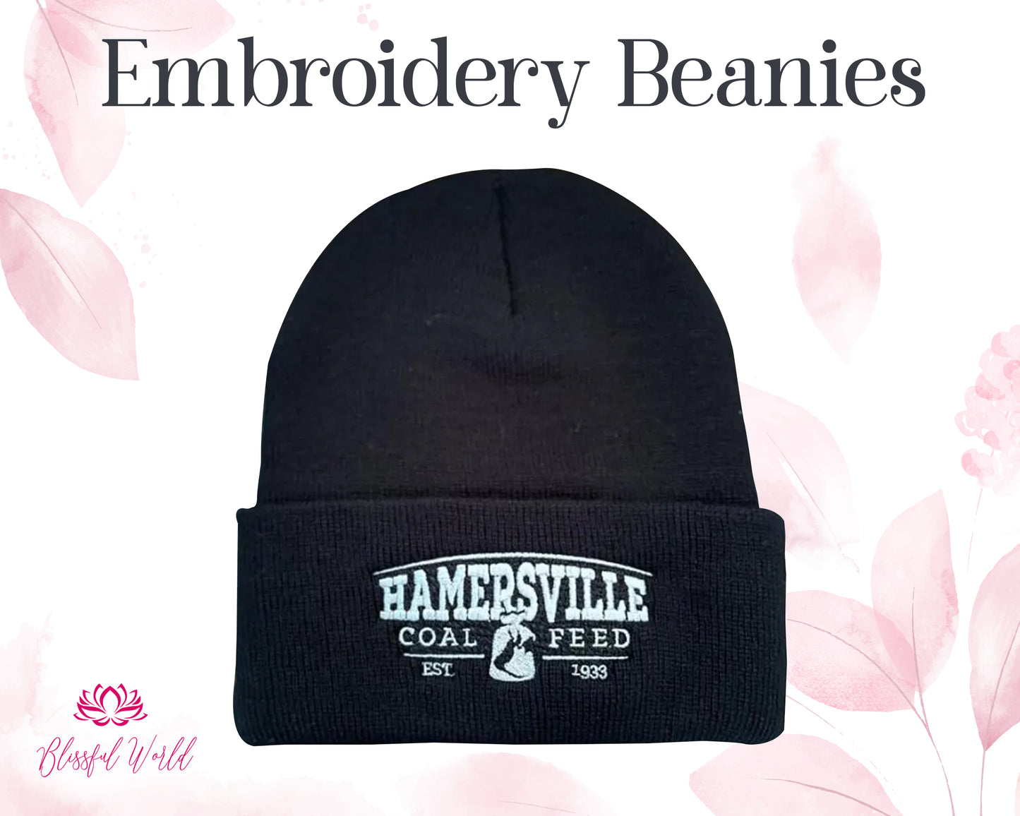 Custom Personalized Baby Hat with Embroidered Text Personalized Baby Beanie Infant Beanie with Text