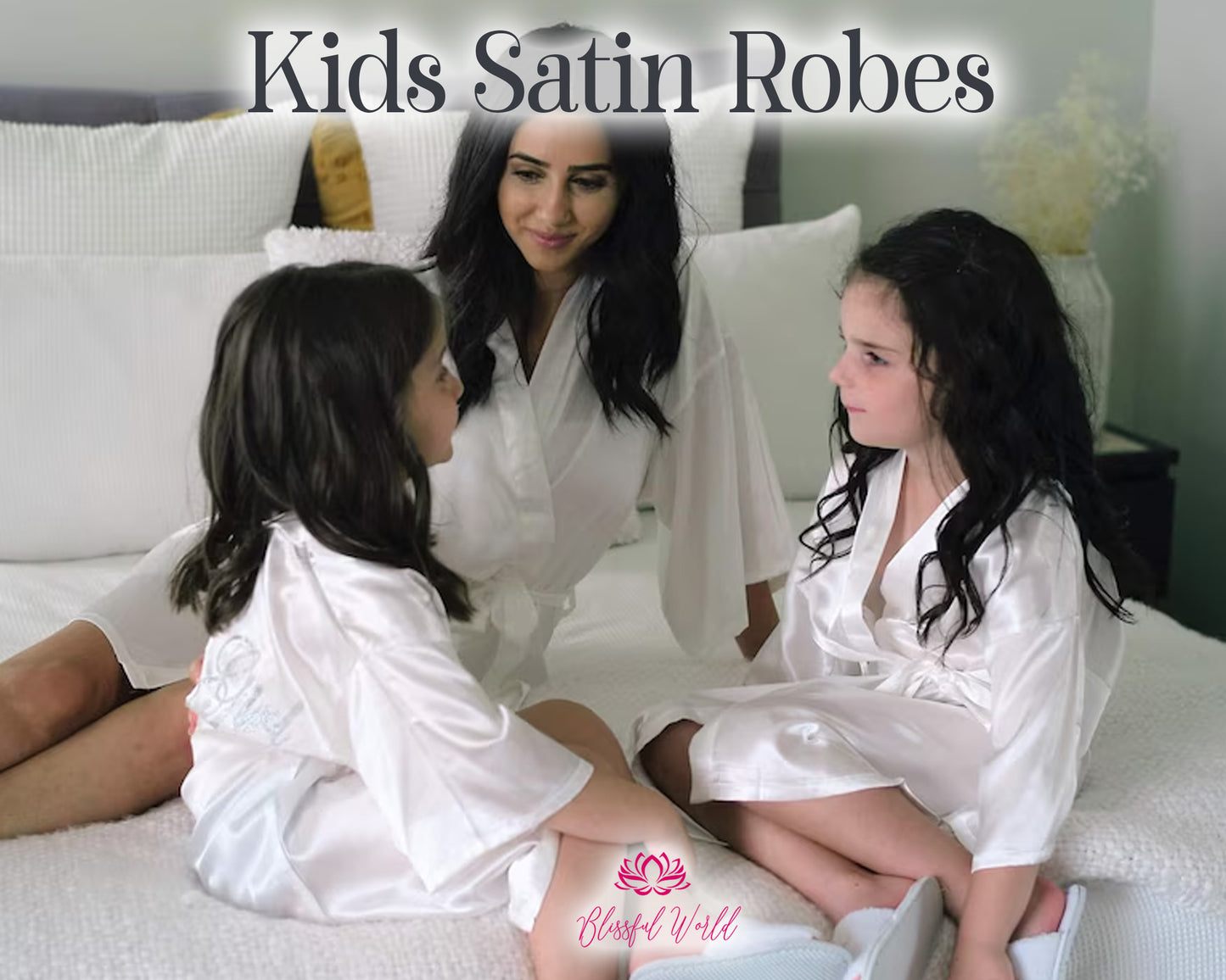 Bridal Party Robes Bridesmaid Gift Robes Set Gift Set Satin Robe Girl Gift