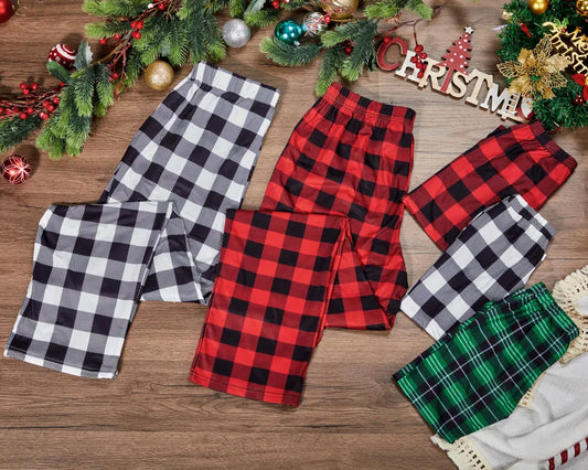 Women's Red Plaid Flannel Pajama Set Sleepwear Winter & Christmas Lounge Set Gift for Bridal