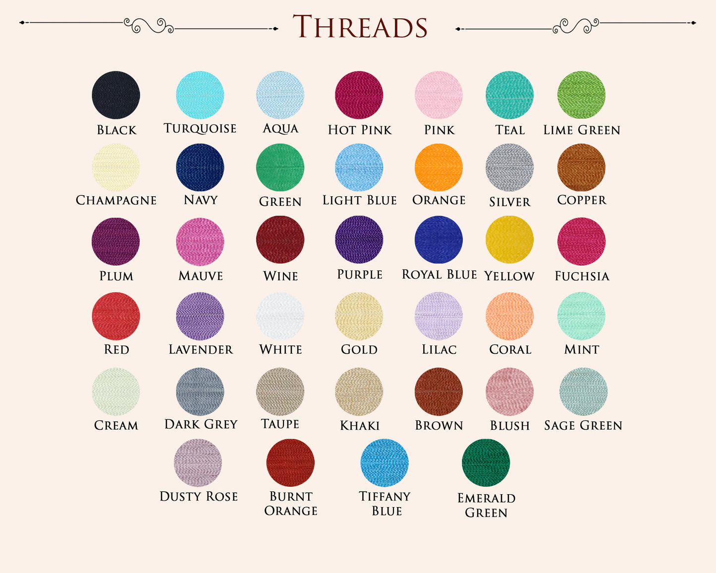 Thread color selection Usa