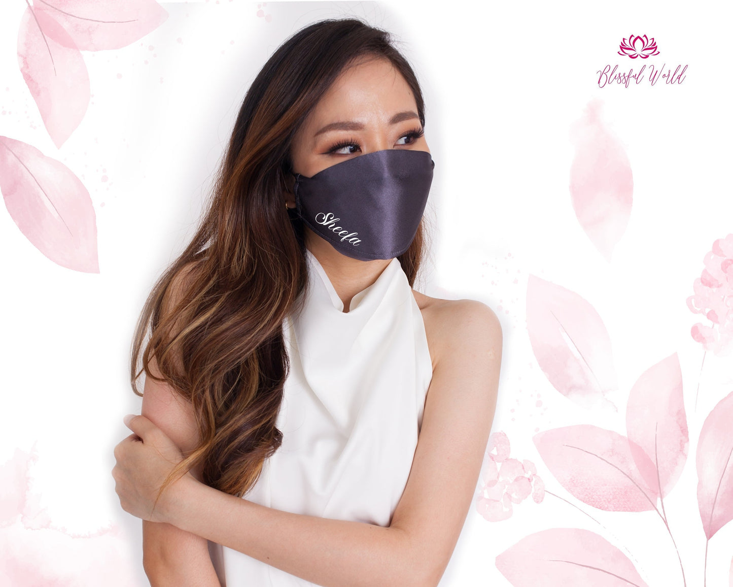 Custom Pollution Mask Silk Satin Face Mask Personalized Satin Face Mask Ultra Soft Breathable Mask Wedding Face Mask Bridal Satin Face Mask