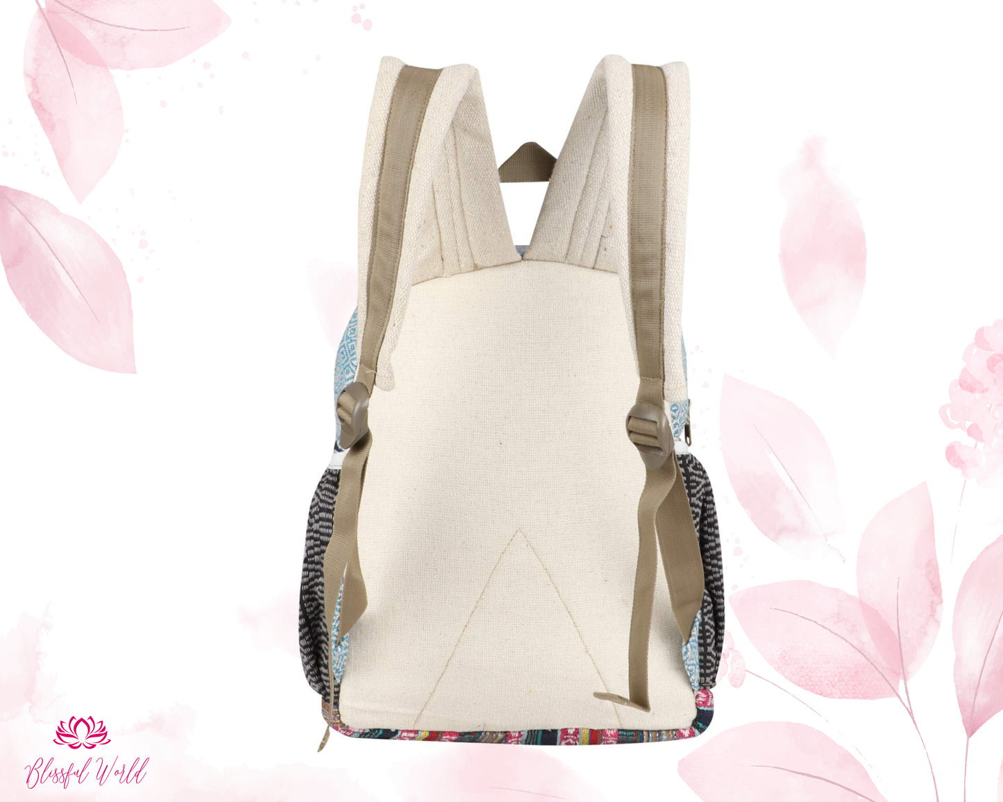Hemp Backpack Boho Bag - Eco Friendly Unisex Durable OM Bags Om Printed Bags