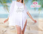 Bride Swimsuit Cover Up Bride Beach Cover Up Bride Pool Cover Pom Pom Swim Cover up Bridesmaid Swim Cover UP Bikini Cover ups Bridesmaid