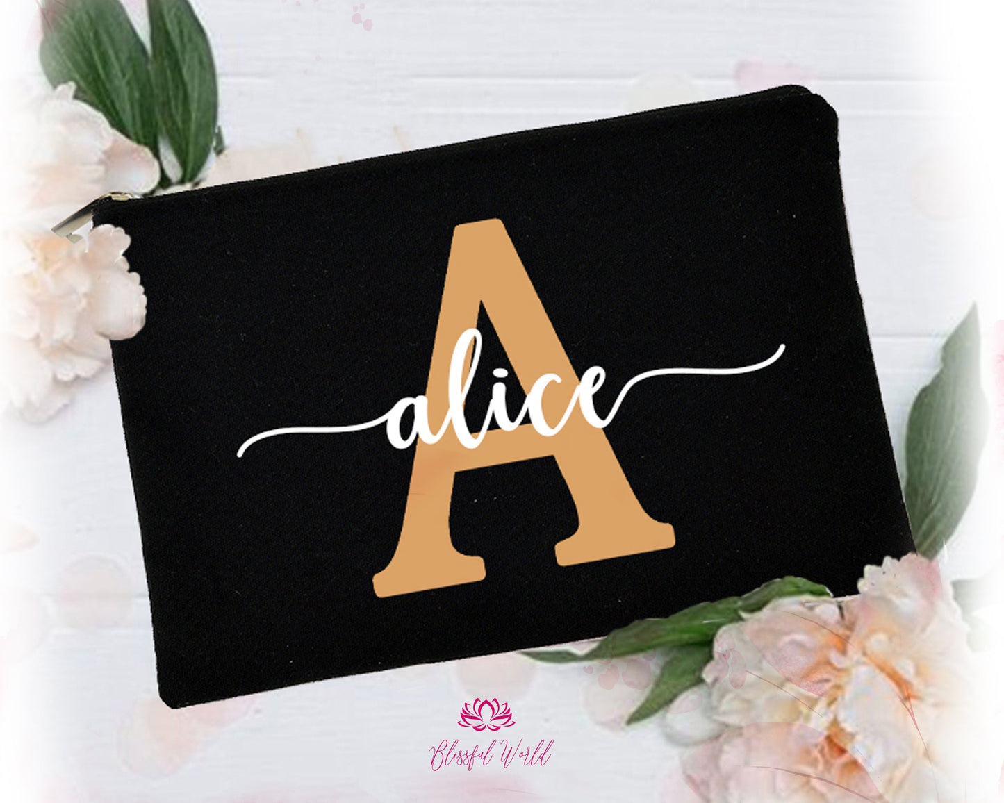 Bridesmaid Gifts Makeup Bag for her | Personalized Gifts for Mom | Bridesmaid Proposal | Best Friend Gifts | Custom Cosmetic Bags