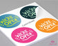 Custom Printed Logo Label Stickers on roll for your product packaging. High Quality, Waterproof.