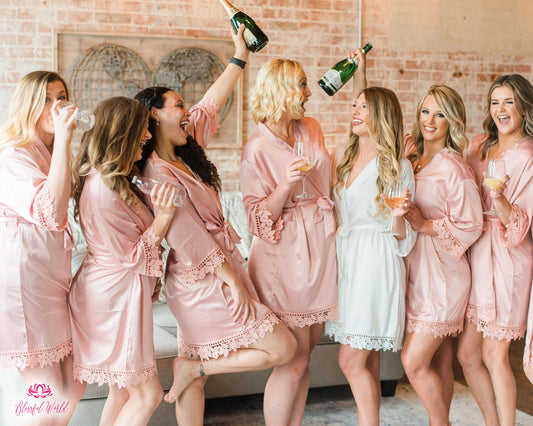Bridesmaid Satin Lace Robes