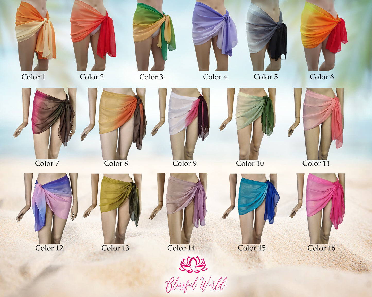 Beach Vacation Pom Pom Sarong Swimsuit Wrap