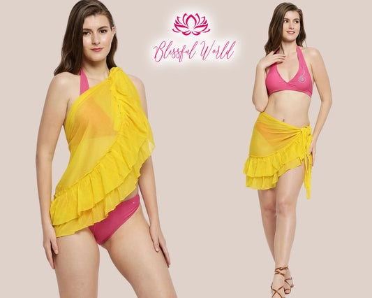 Bridal Ruffle Sarongs Personalized Cover Ups Beach Wrap Bachelorette Party