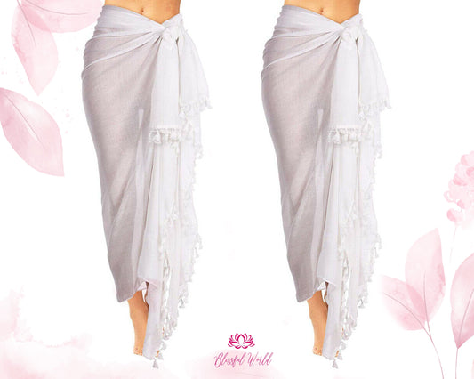 Cotton Beach Sarong Soft Voile Summer Pareo Beach Sarongs Gift For Bridal
