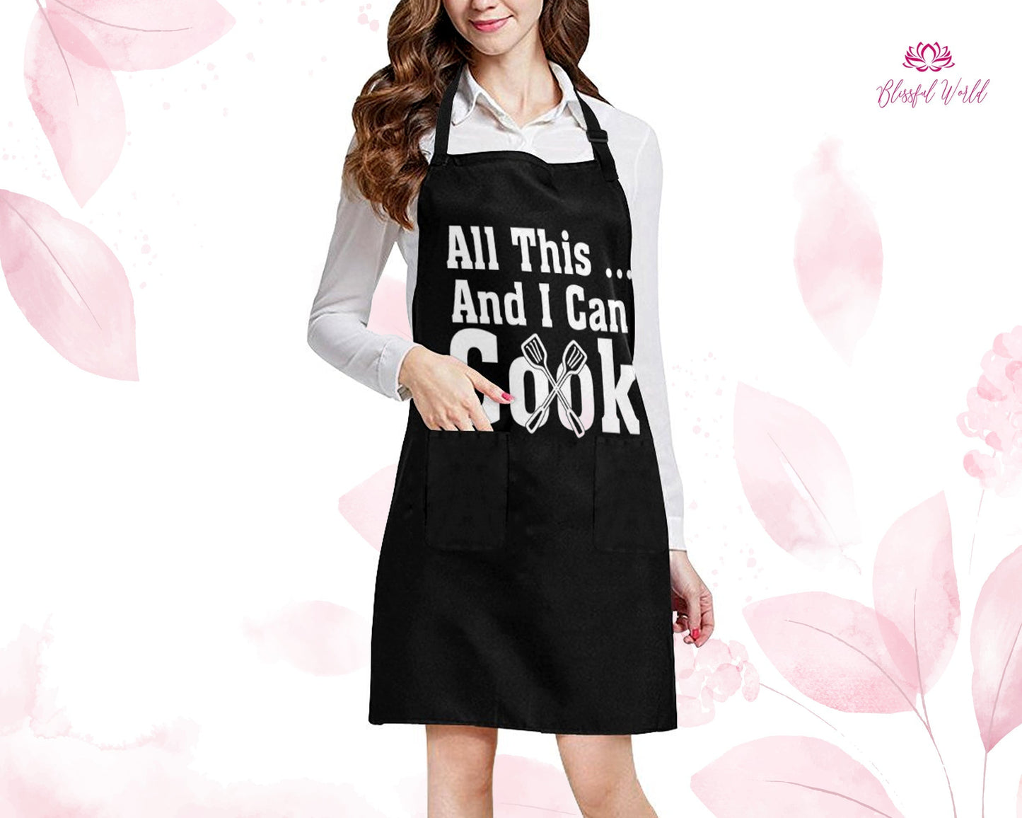 Custom Text and Logo Apron, Custom Apron, Logo Apron, Custom Text Apron, Personalized Gifts, Custom Gift, Kitchen Apron, Grill Apron