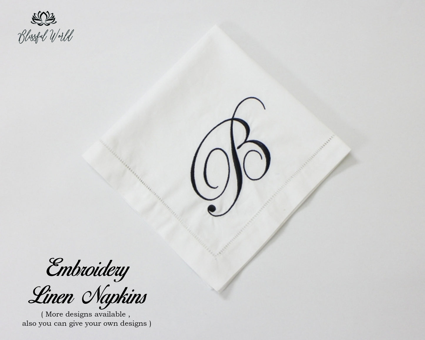 Embroidered Cloth Dinner Napkins embroidered napkins birthday napkin table decoration