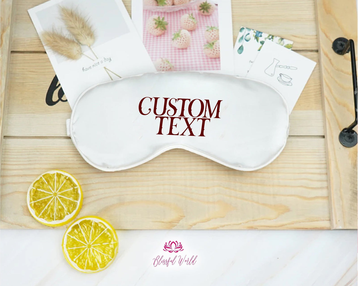 Personalized Sleep Eye Mask Customized Satin Eye Mask for Sleeping Personalized Travel Accessory Bridesmaid Gift Wedding Party Gift