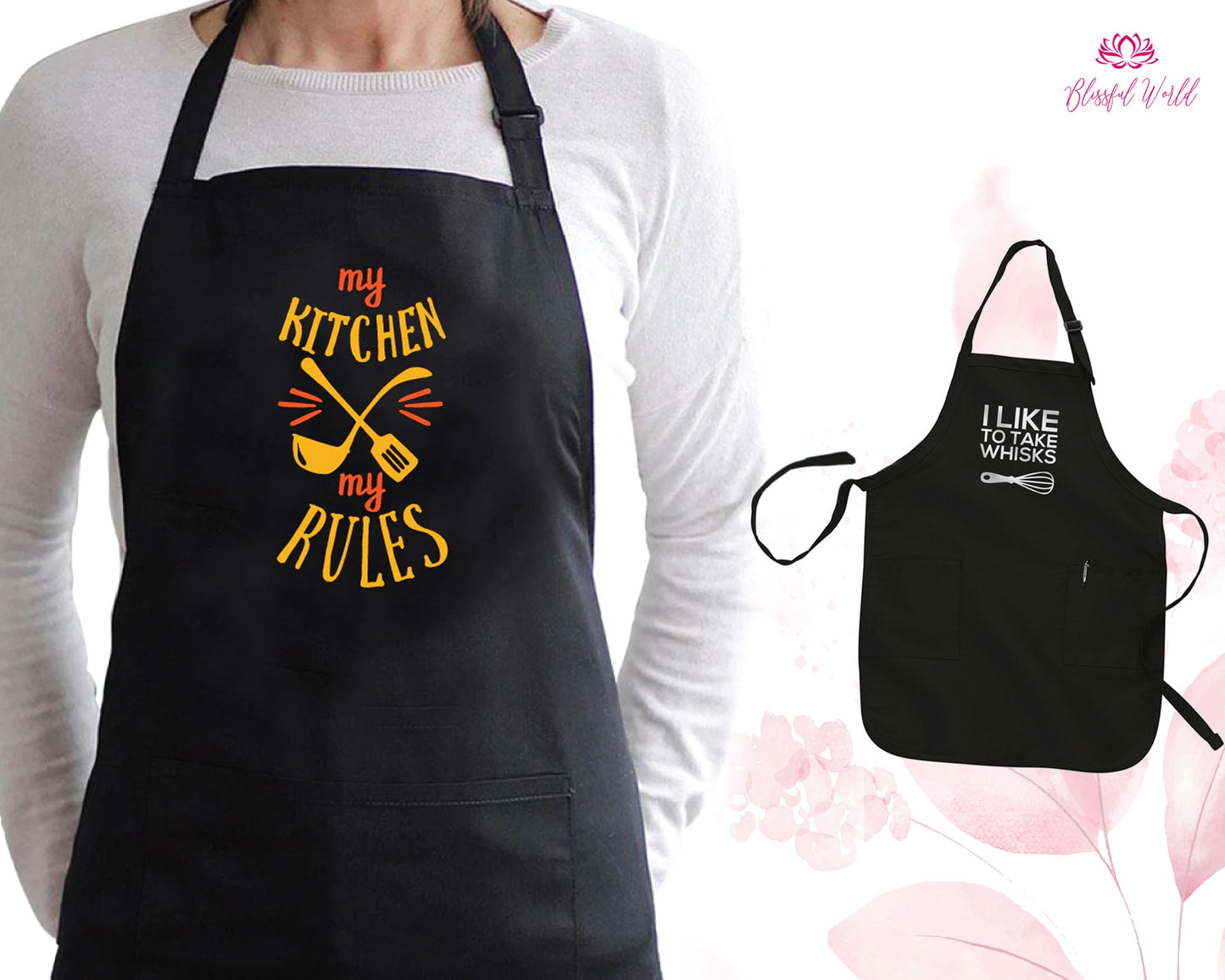 Custom Kitchen Apron Women and Men Chef Gift Artist Apron