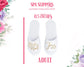 Personalised Flower Girl Spa Slippers - Junior Bridesmaid, Mini Bride, Gift Wedding Kids Adults Spa Wedding Slippers Black Slippers White Slippers