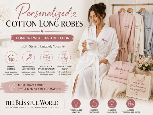 Personalized Cotton Long Robes – Comfort with Customization