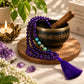 Amethyst Chakra Mala Bead Necklace with Healing Crystals and Tassel