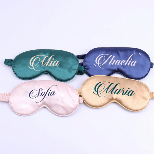 Personalized Satin Eye Masks – Luxe Sleep Essentials for Bridesmaids & Gifts