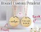 Personalized Custom Name Engraved Round Pendant – Custom Jewelry Gift