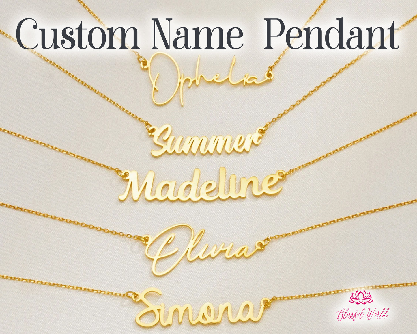 Custom Name Necklace | Your Name Pendant | Custom Jewelry