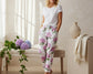 Hydrangea Print Pajama Pants – Chic Floral Sleepwear for Women - Blissful World