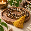 Natural Gemstone Mala Beads with Tassel