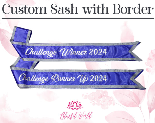 Border Sash | Custom Sash | Personalized Sash | Wedding Sash | Event Sash