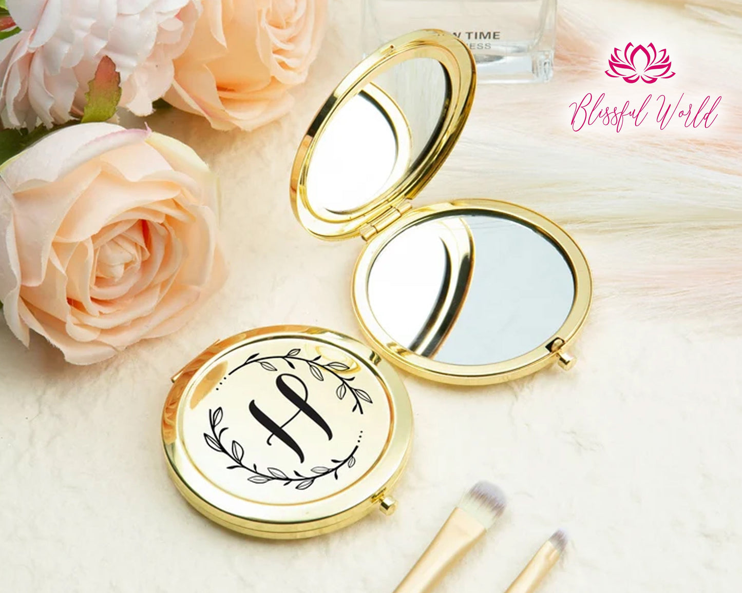 Bridesmaid Engraved Pocket Mirror | Personalized Compact Mirror | Your Text | Custom Gift for Her | Mirror Bridesmaid Gift | Wedding Gifts