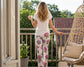 Hydrangea Print Pajama Pants – Chic Floral Sleepwear for Women - Blissful World