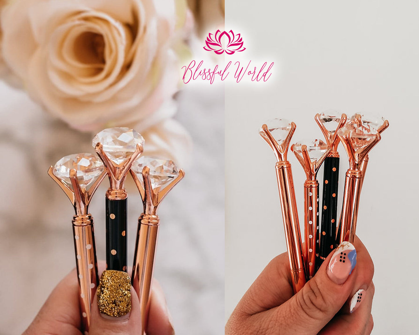 Wedding Favors for Guest | Custom Diamond Pen | Bridal Shower Favors | Party Favors | Personalized Gifts | Bridesmaid Gifts | Engraved Pen