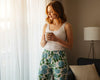 Hydrangea Print Pajama Pants – Chic Floral Sleepwear for Women - Blissful World