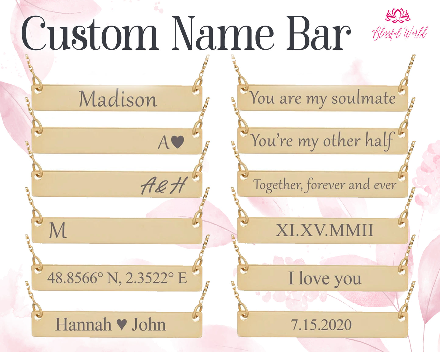 Custom Name Engraved Flat Bar