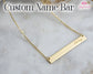 Custom Name Engraved Flat Bar Necklace – Personalized Jewelry Gift for Him/Her