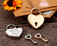 Two Heart Locked in Love Lock, Engraved Padlock with Key, Personalized Love Lock, Custom Lock for Love, Anniversary Gifts, Wedding Gift