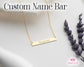 Custom Name Engraved Flat Bar Necklace – Personalized Jewelry Gift for Him/Her