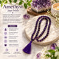 Amethyst Crystal Mala Beads with Tassel for Meditation and Yoga functionality