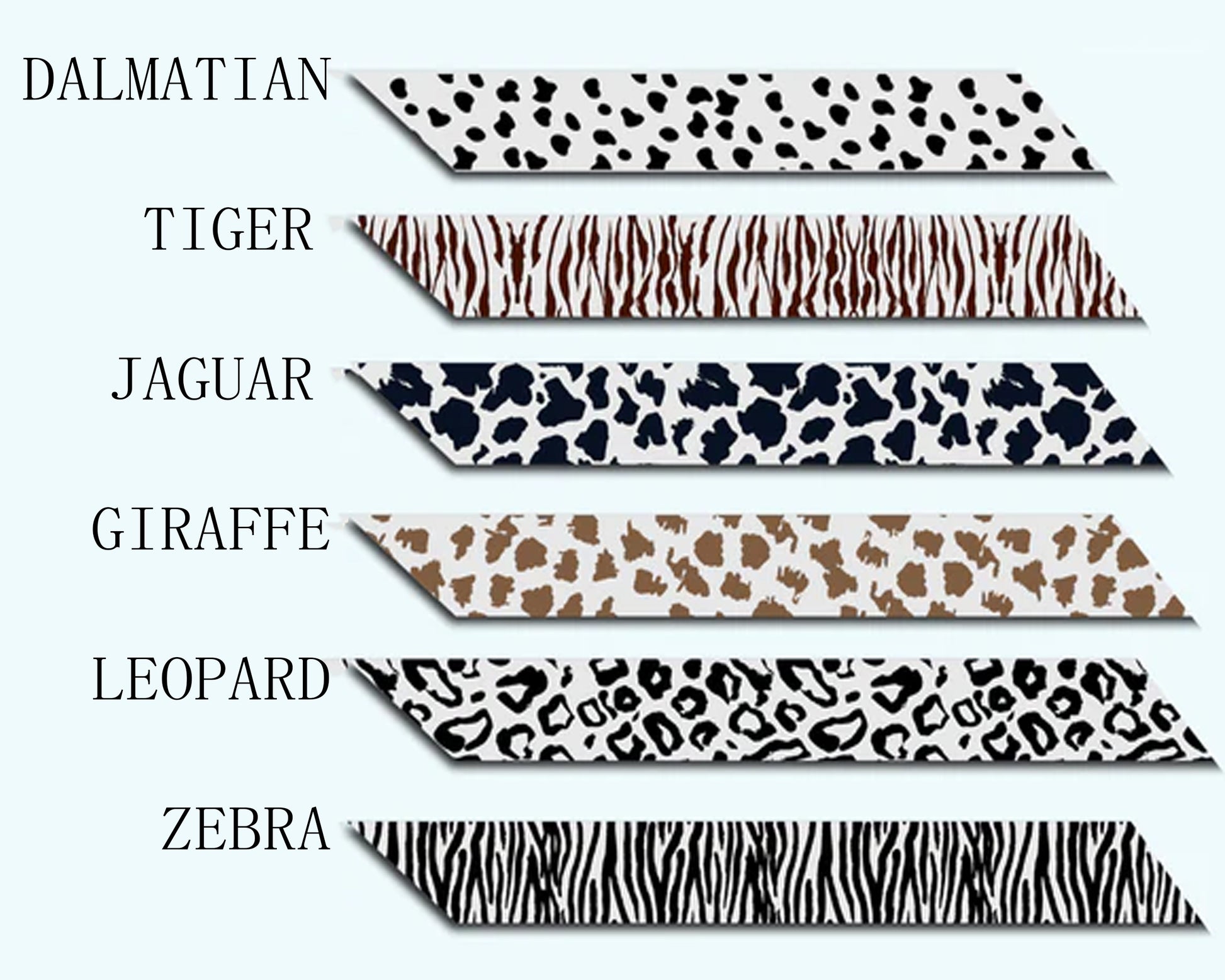 Animal Print Color Chart Guide Made in USA at Blissful World 