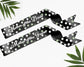 Elegant black satin sash with a sleek design, ideal for formal events and special occasions.