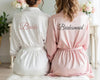 Bridesmaid satin robe Pink satin robe Usa
