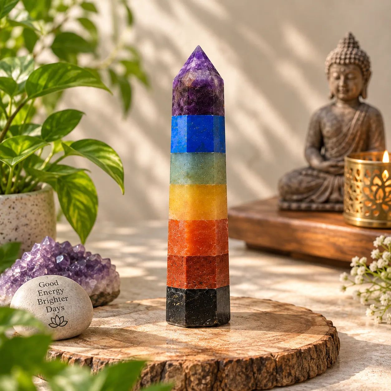 7 Chakra Crystal Healing Wand for Meditation & Energy Balance