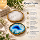 Natural Quartz Agate Coasters with Gold Edge
