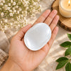 Natural Selenite Palm Stone for Meditation & Energy Cleansing